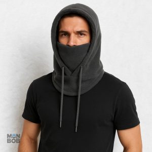 Cagoule capuche grise idéale pour les activités en extérieur