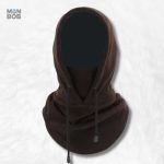 Cagoule marron avec capuche pour un style décontracté