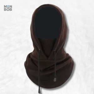 Cagoule marron avec capuche pour un style décontracté