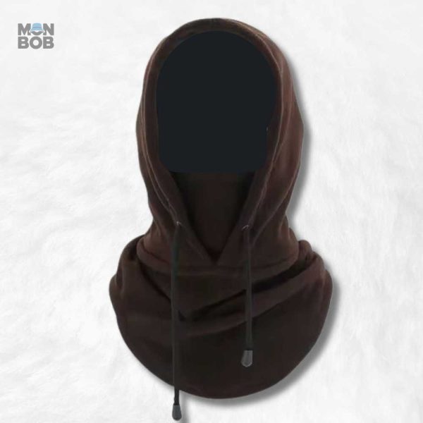 Cagoule marron avec capuche pour un style décontracté