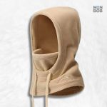 Cagoule beige pour ski avec capuche intégrée