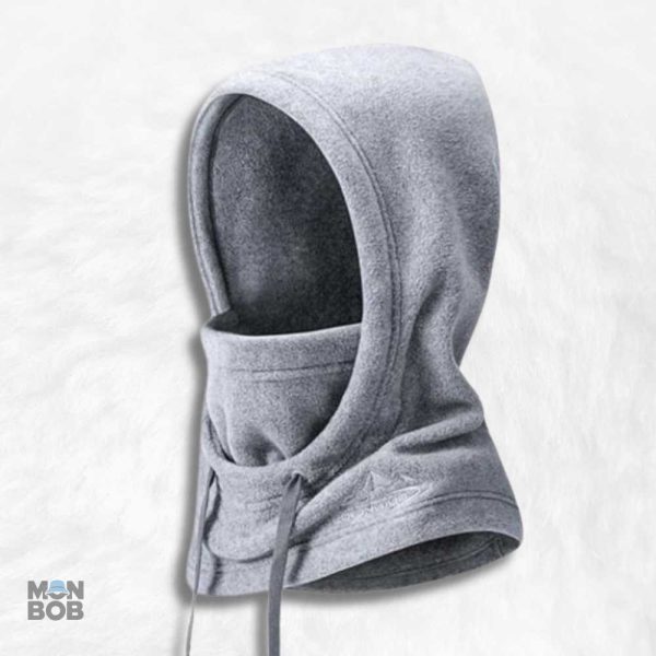 Cagoule de ski grise avec capuche intégrée