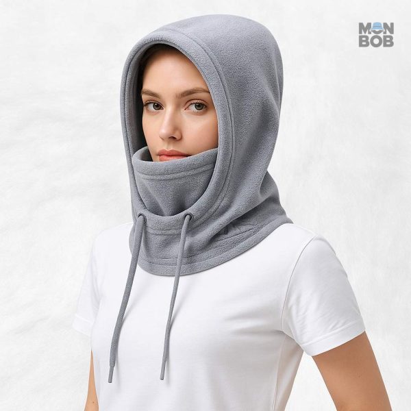 Cagoule capuche pour activités de plein air en gris