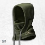 Cagoule ski verte avec capuche pour protéger du froid