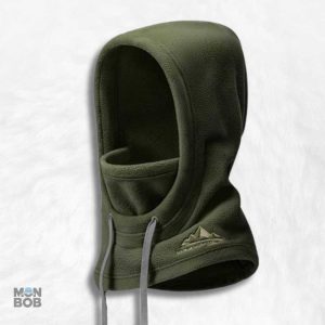 Cagoule ski verte avec capuche pour protéger du froid