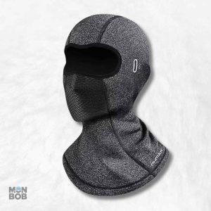 Cagoule cyclisme grise avec lunettes intégrées