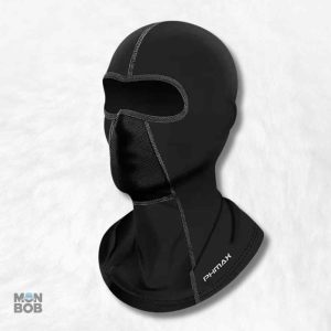 Cagoule cyclisme noire avec lunettes intégrées