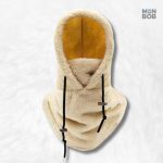 Cagoule beige pour femme avec capuche élégante