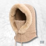 Cagoule femme hiver beige pour une protection optimale contre le froid