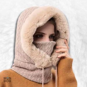 Accessoire hiver beige pour femme, idéal pour rester au chaud