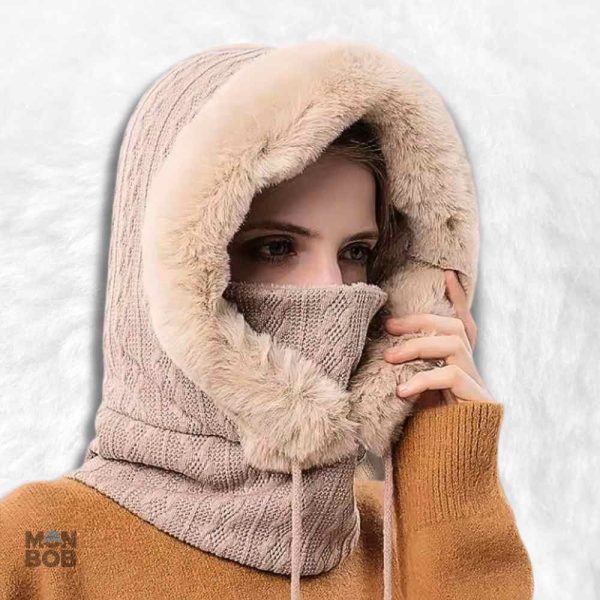 Accessoire hiver beige pour femme, idéal pour rester au chaud