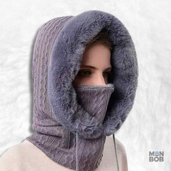 Cagoule grise pour femme, idéale pour les activités en extérieur