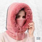 Cagoule rose pour femmes, idéale pour la saison froide