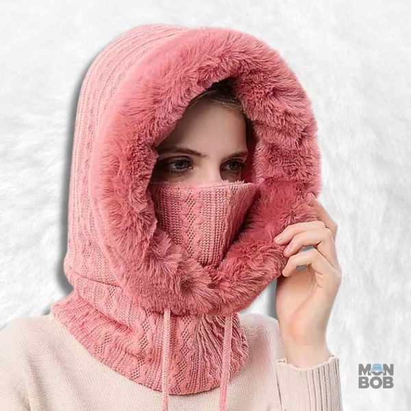 Cagoule rose pour femmes, idéale pour la saison froide
