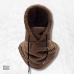 Cagoule marron pour femme, style capuche confortable