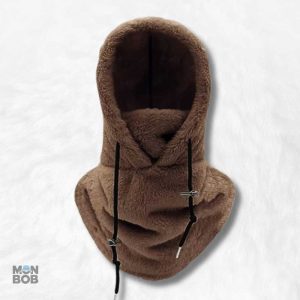 Cagoule marron pour femme, style capuche confortable