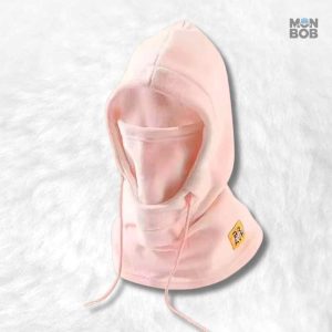 Cagoule femme ski rose pour protéger du froid et du vent
