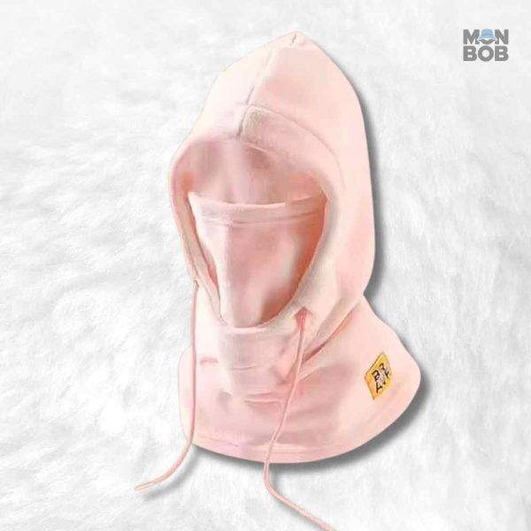 Cagoule femme ski rose pour protéger du froid et du vent
