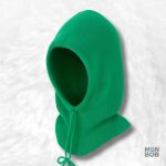 Cagoule femme tendance verte, accessoire stylé pour l'hiver