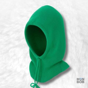 Cagoule femme tendance verte, accessoire stylé pour l'hiver