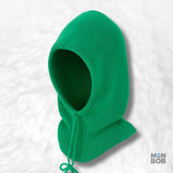 Cagoule femme tendance verte, accessoire stylé pour l'hiver