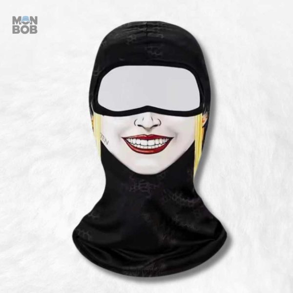 Cagoule Harley Quinn avec motif emblématique et design unique