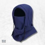 Cagoule hiver bleu pour protection et chaleur