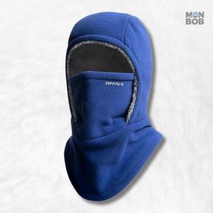 Cagoule hiver homme bleu, accessoire chaud et confortable
