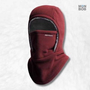 Cagoule hiver homme rouge, protection optimale contre le froid