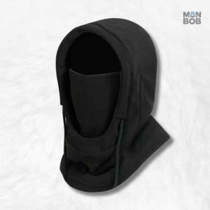 Cagoule hiver noire pour protection contre le froid