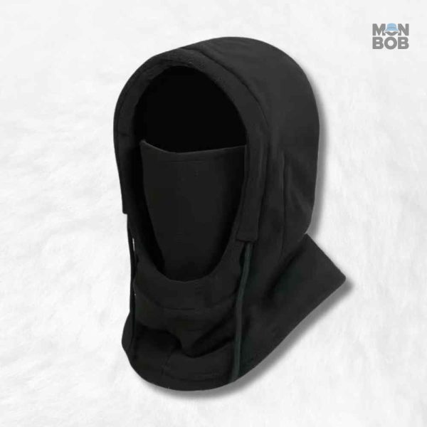 Cagoule hiver noire pour protection contre le froid