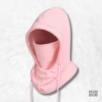 Cagoule hiver rose pour protéger du froid