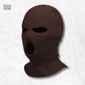 Cagoule homme marron à 3 trous pour un confort optimal