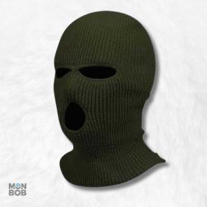 Cagoule Homme 3 Trous Vert Militaire