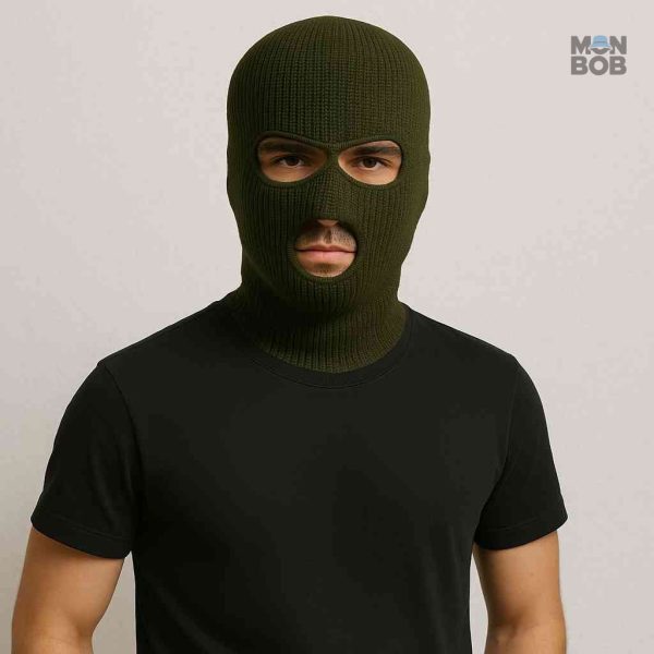 Cagoule militaire pour homme, coloris vert