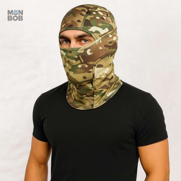 Cagoule camouflage légère et pratique pour le plein air