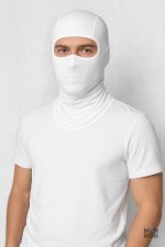 Cagoule blanche pour moto, accessoire tendance femme