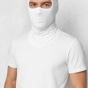 Cagoule blanche pour moto, accessoire tendance femme