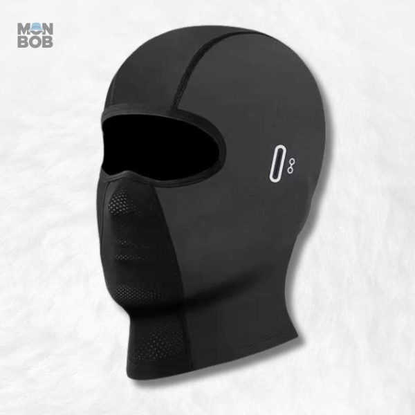 Cagoule courte de moto noire, protection et confort