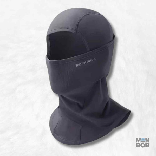 Cagoule Moto Homme gris foncé, idéale pour la conduite en hiver
