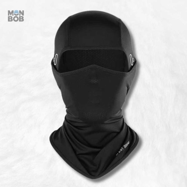 Cagoule moto adaptée pour le port de lunettes