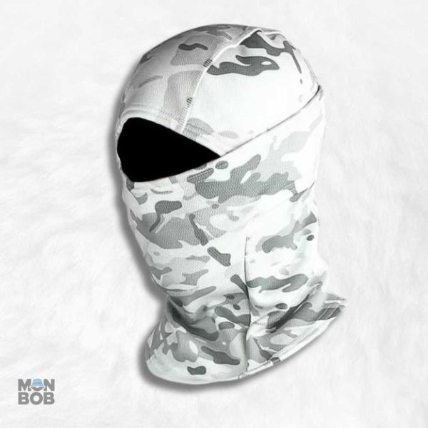 Cagoule ski camouflage neige pour protection en montagne