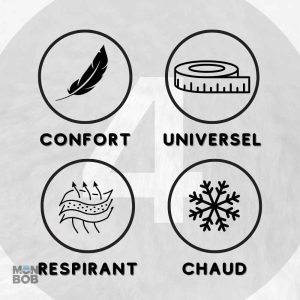 Accessoire de ski camouflage noir, idéal pour le froid et le vent