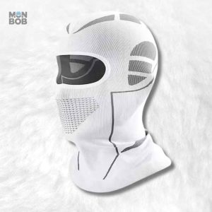 Cagoule ski homme blanche pour protéger la tête et le cou