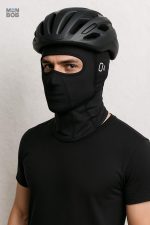 Cagoule vélo courte, style noir, idéale pour cyclisme
