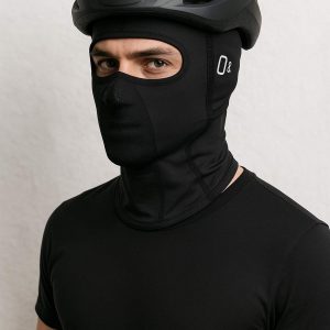 Cagoule vélo courte, style noir, idéale pour cyclisme