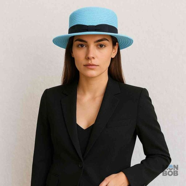 Chapeau canotier de paille idéal pour les journées ensoleillées