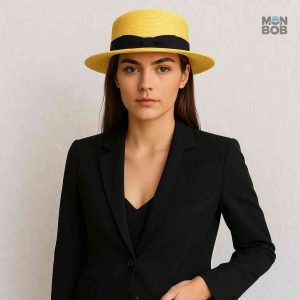 Chapeau de paille jaune, accessoire tendance