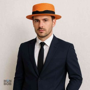 Chapeau canotier en paille pour une touche colorée