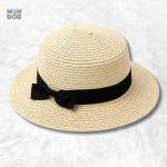Canotier Femme en Paille Beige